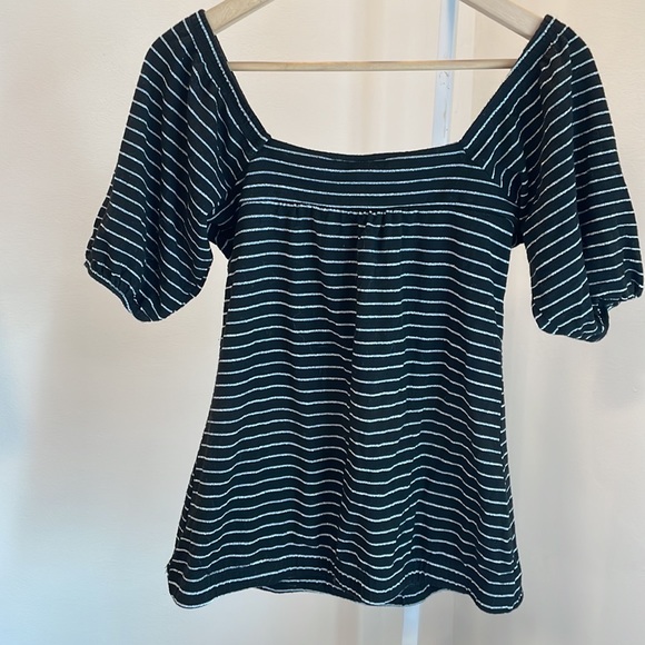Y2K Vintage - DELiAs Striped Lurex Square Neck Top - Picture 3 of 5
